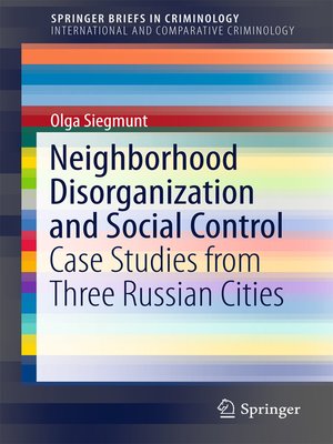 cover image of Neighborhood Disorganization and Social Control